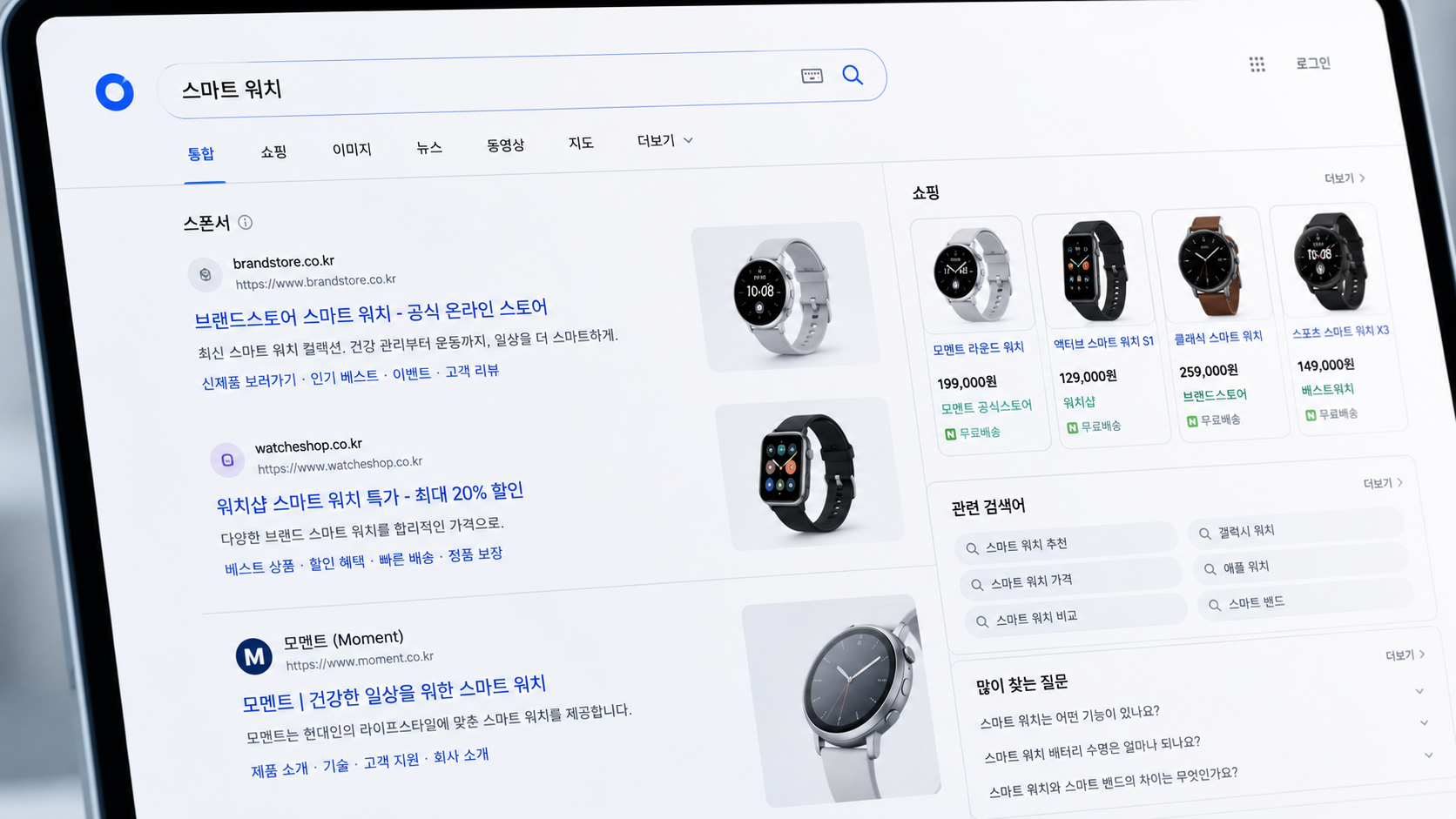 네이버 검색광고 운영 화면